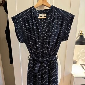 Monteau - Dress - Polka Dot - Marine Blue